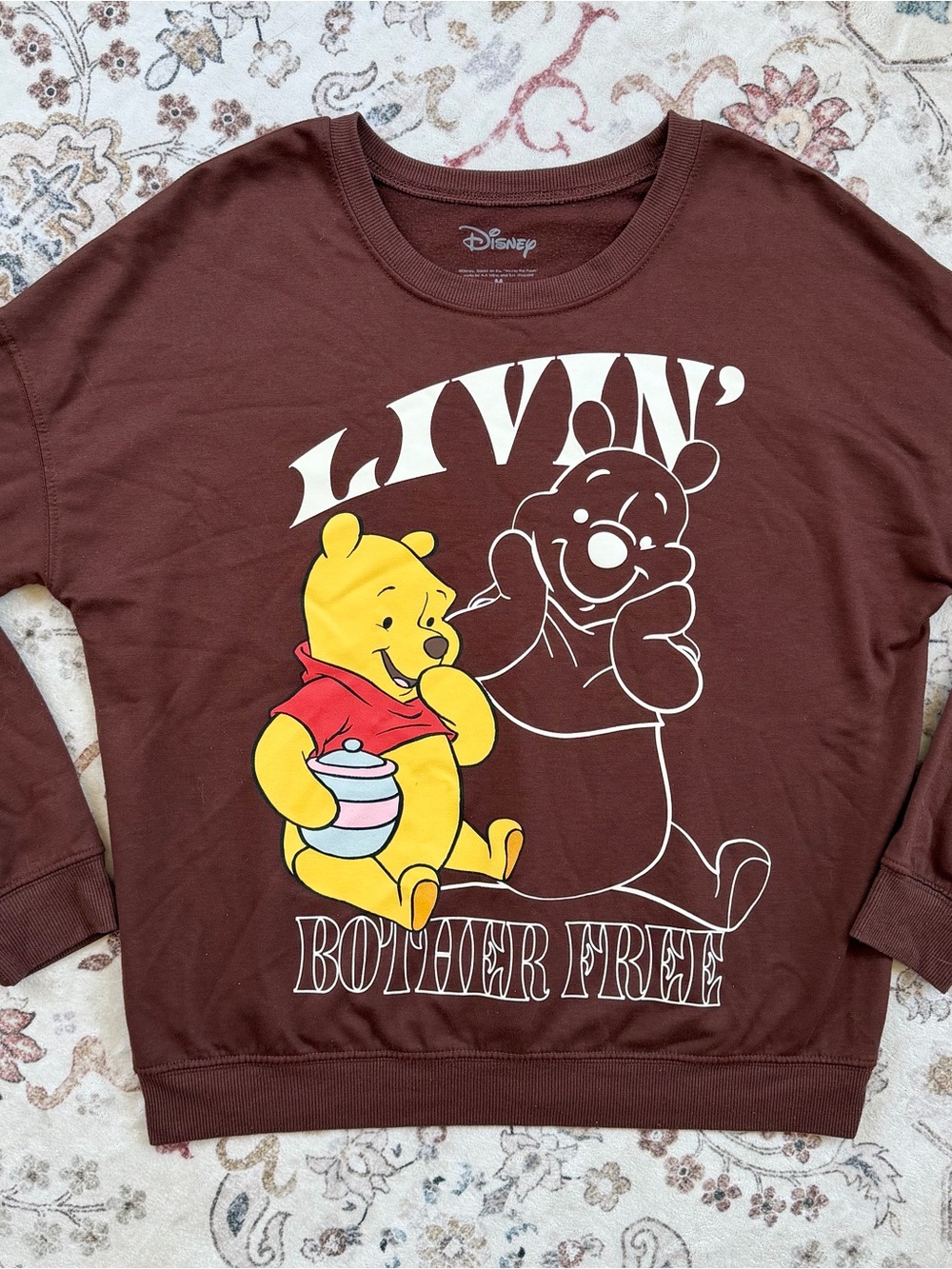 Authentic Disney Brown Sweatshirt with “Winnie the Pooh” Graphic- women’s medium